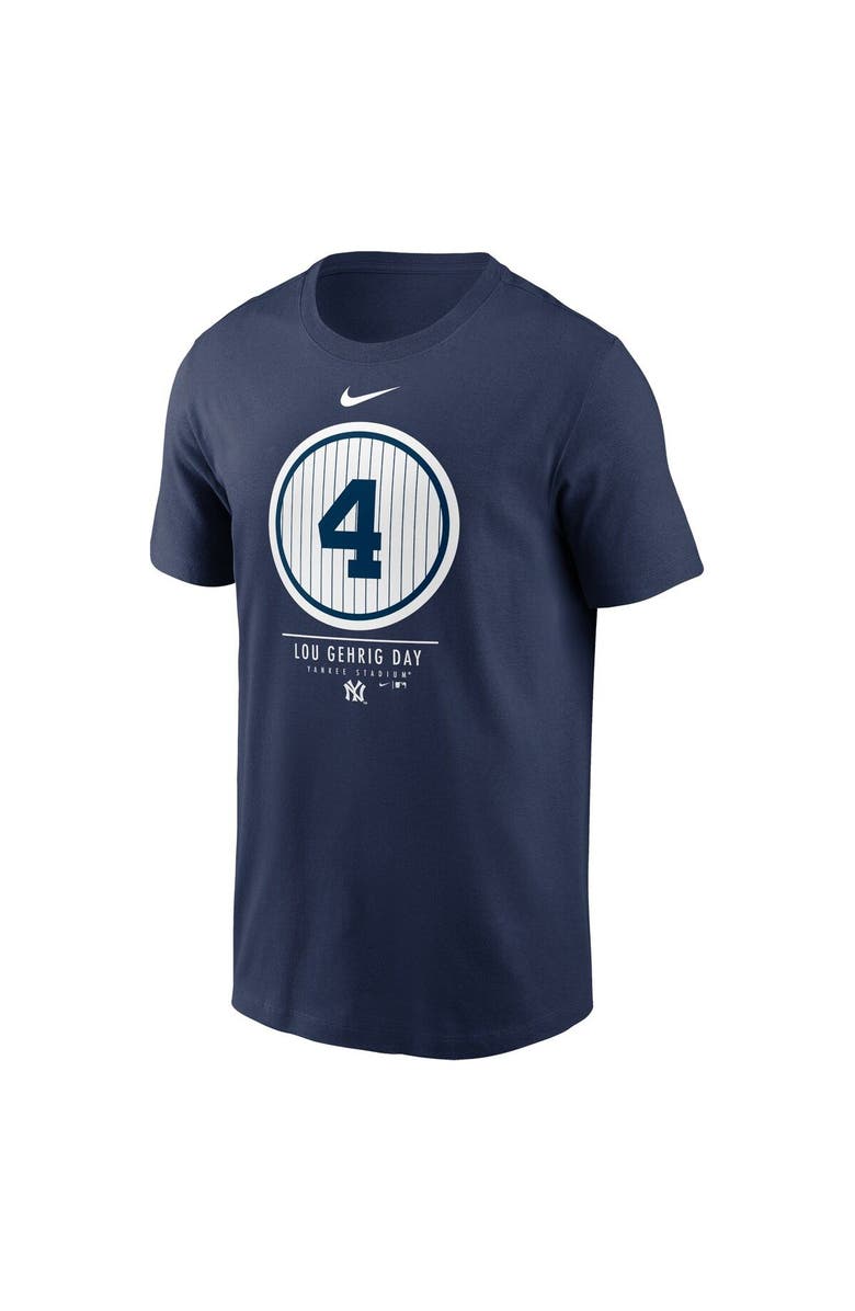 Nike Men's Nike Navy New York Yankees 2021 Lou Gehrig Day T-Shirt, Alternate, color, Navy