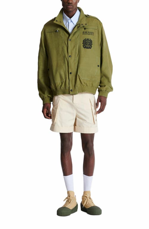BALMAIN BALMAIN COTTON CARGO BERMUDA SHORTS 