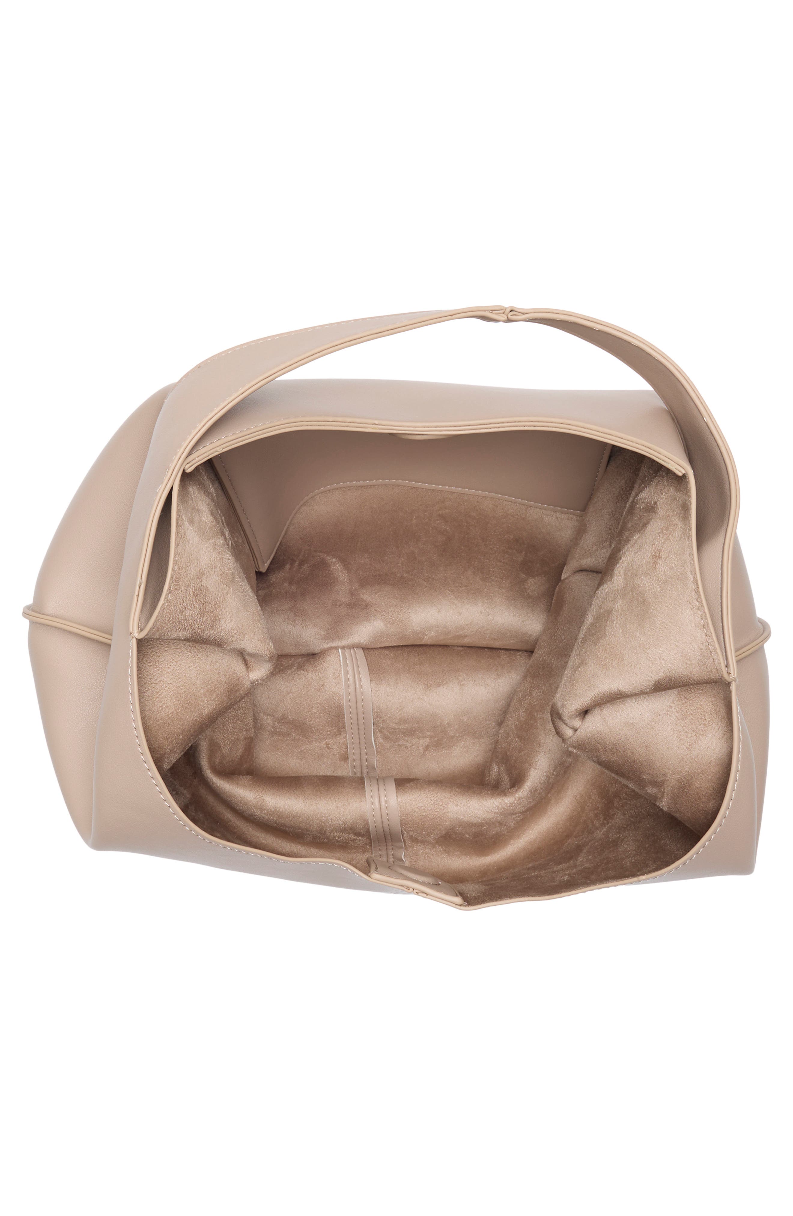 BCBG Long Crescent Hobo Bag, Alternate, color, Taupe