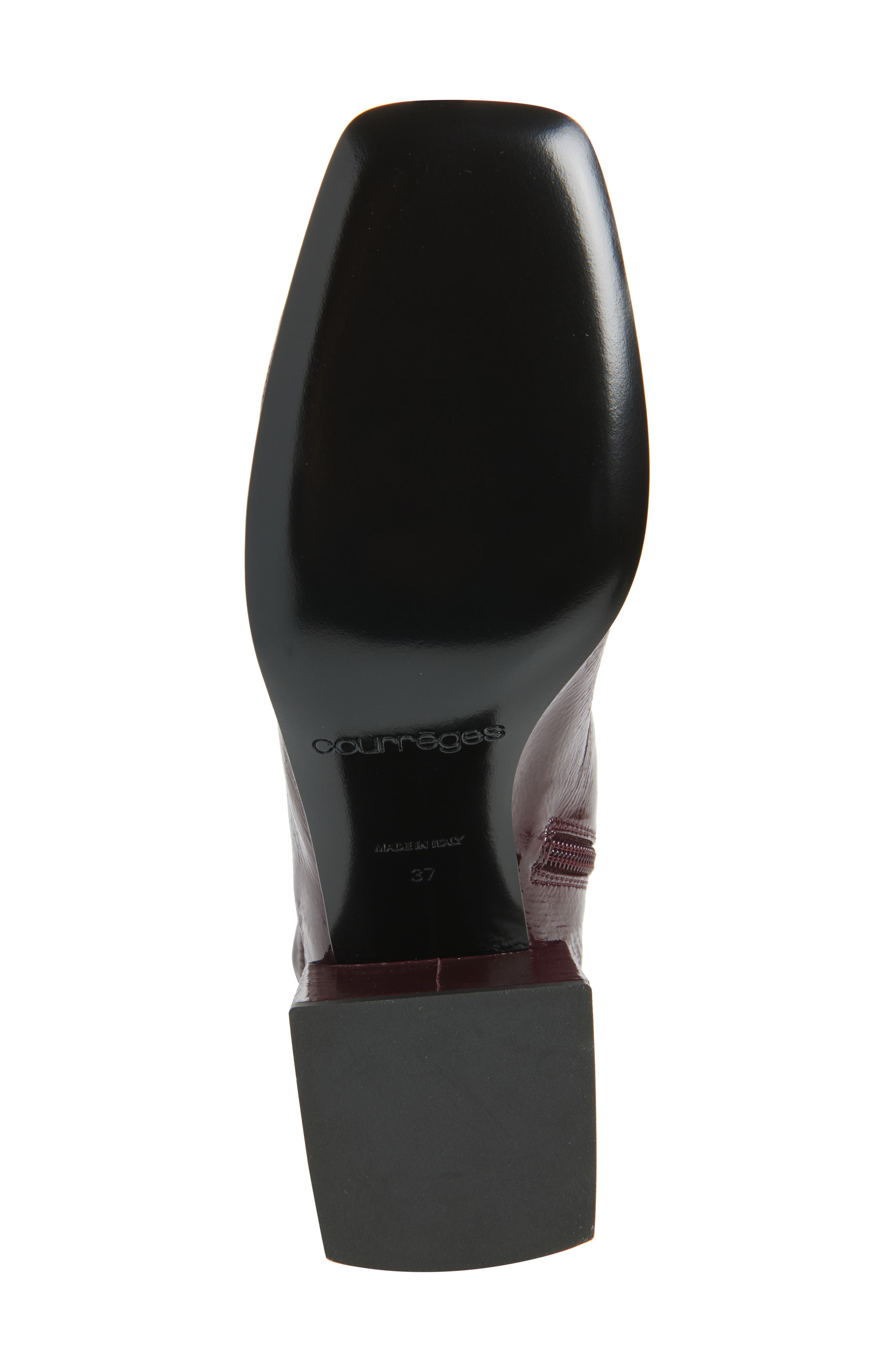 Re-Edition Vinyl Ankle Boot, Alternate, color, BURGUNDY