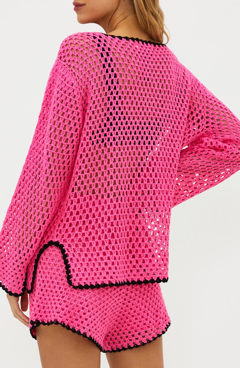 Beach Riot Blaise Crochet Cover-Up Sweater, Alternate, color,