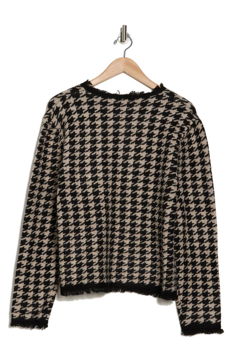 MAX STUDIO Fringe Houndstooth Jacket, Alternate, color, 