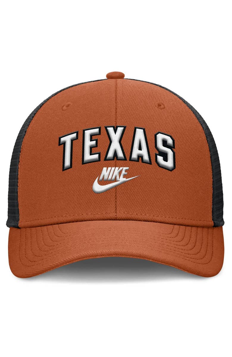 Nike Men's Nike Texas Orange/Black Texas Longhorns Legacy Arch Rise Performance Trucker Adjustable Hat, Alternate, color, Burnt Orange