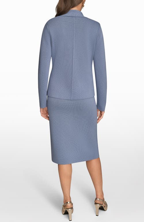Donna Karan New York Double Breasted Sweater Blazer In Gray