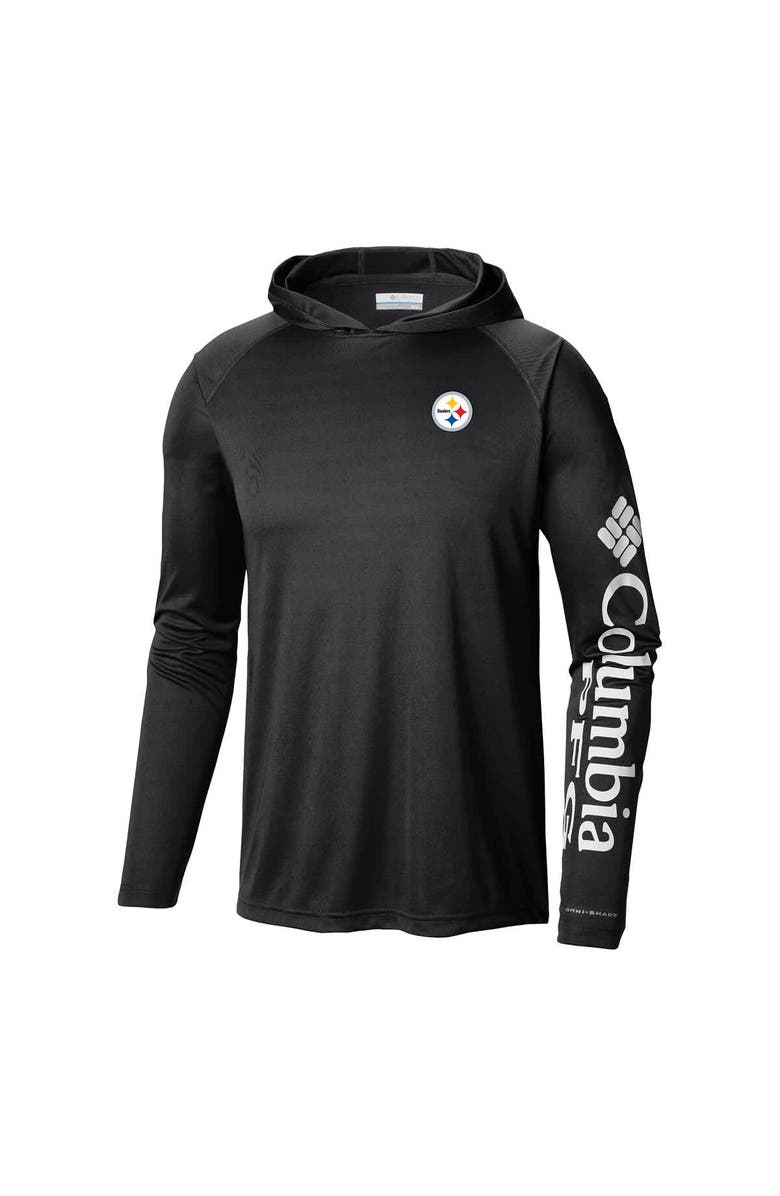 Columbia Men's Columbia Black Pittsburgh Steelers Terminal Tackle Long Sleeve Hoodie T-Shirt, Alternate, color, 