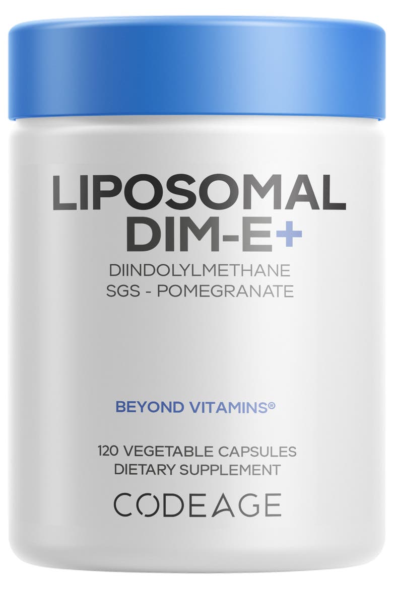 Liposomal DIM-E Vitamin E Tocopherols & Isomers Supplement, Main, color, White