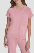 DKNY Satin Pocket Short Sleeve Sweater