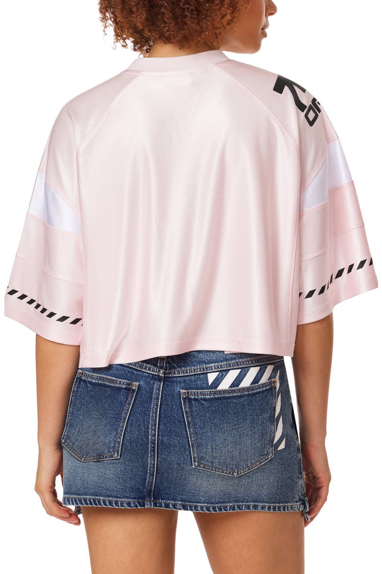 Cropped Mesh Jersey Top, Alternate, color, CRADLE PINK