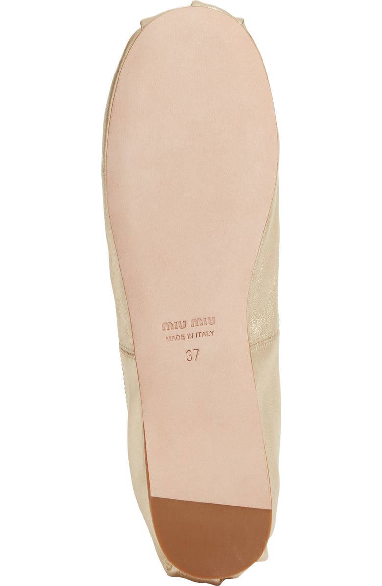 Miu Miu Logo Band Ballet Flat, Alternate, color,