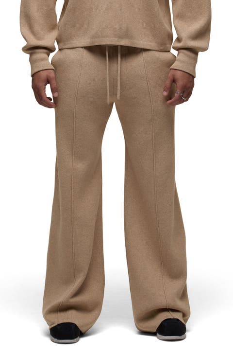 Foldout Wide Leg Cotton and Cashmere Sweatpants