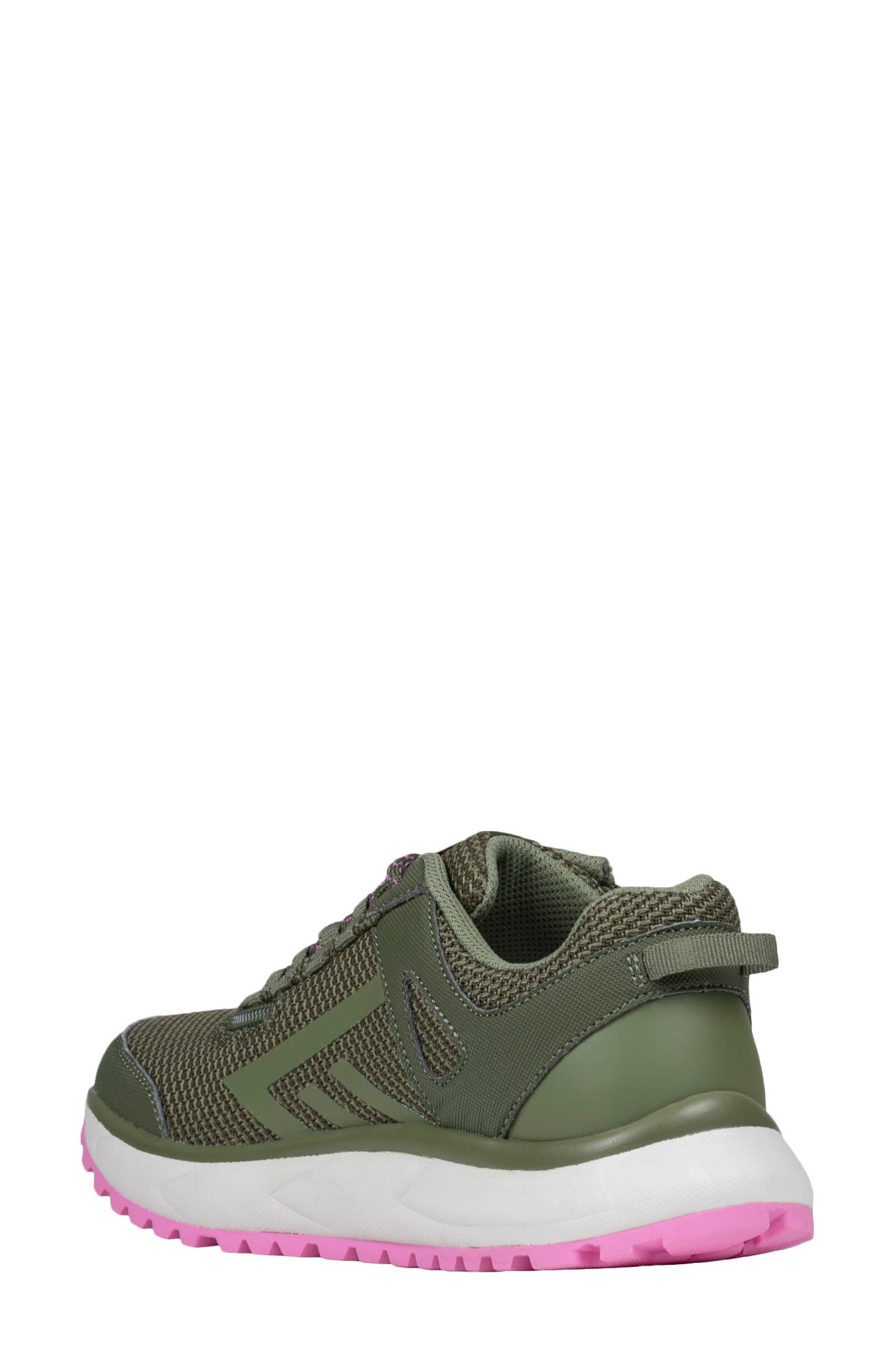 BILLY Footwear Inclusion Trail Sneaker, Alternate, color, Olive Green - Pink