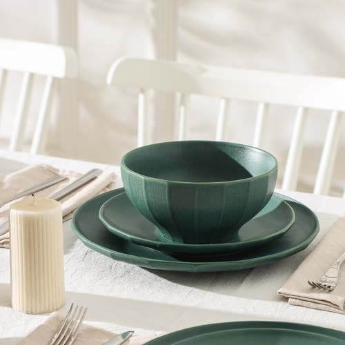 Stone Lain Rio Stoneware 4-piece Bowl Set In Green