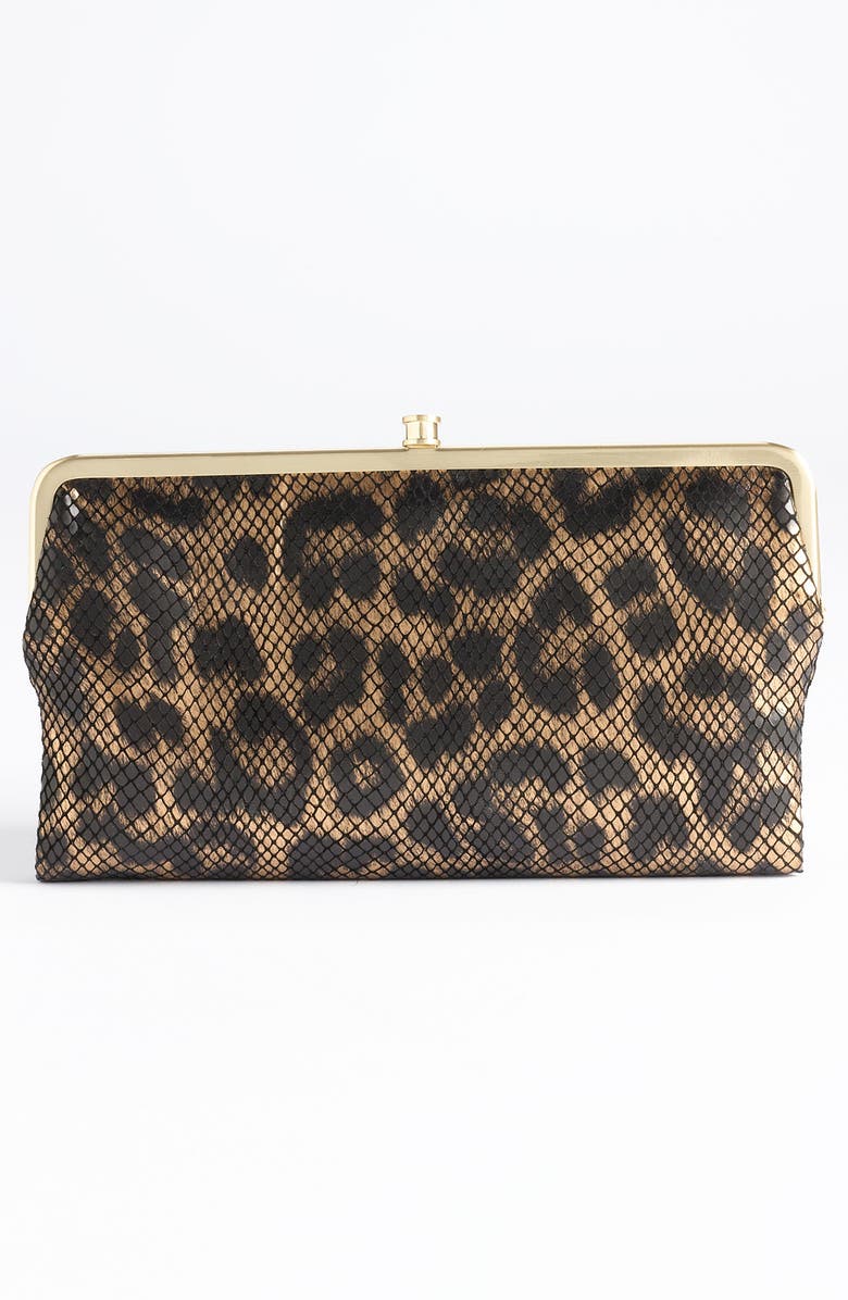 HOBO 'Leopard Lauren' Double Frame Clutch, Alternate, color, 