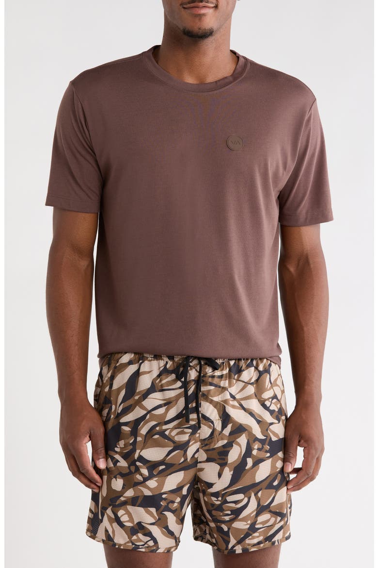 VA Circle Icon Performance Graphic T-Shirt, Main, color, MOCHA