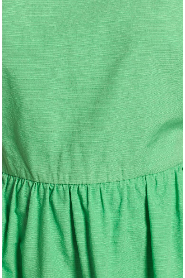 Ruffle Fit & Flare Midi Dress, Alternate, color, GREEN KELLY