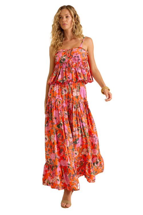 Calypso St Barth Calypso St. Barth Lola Top In Pink Floral
