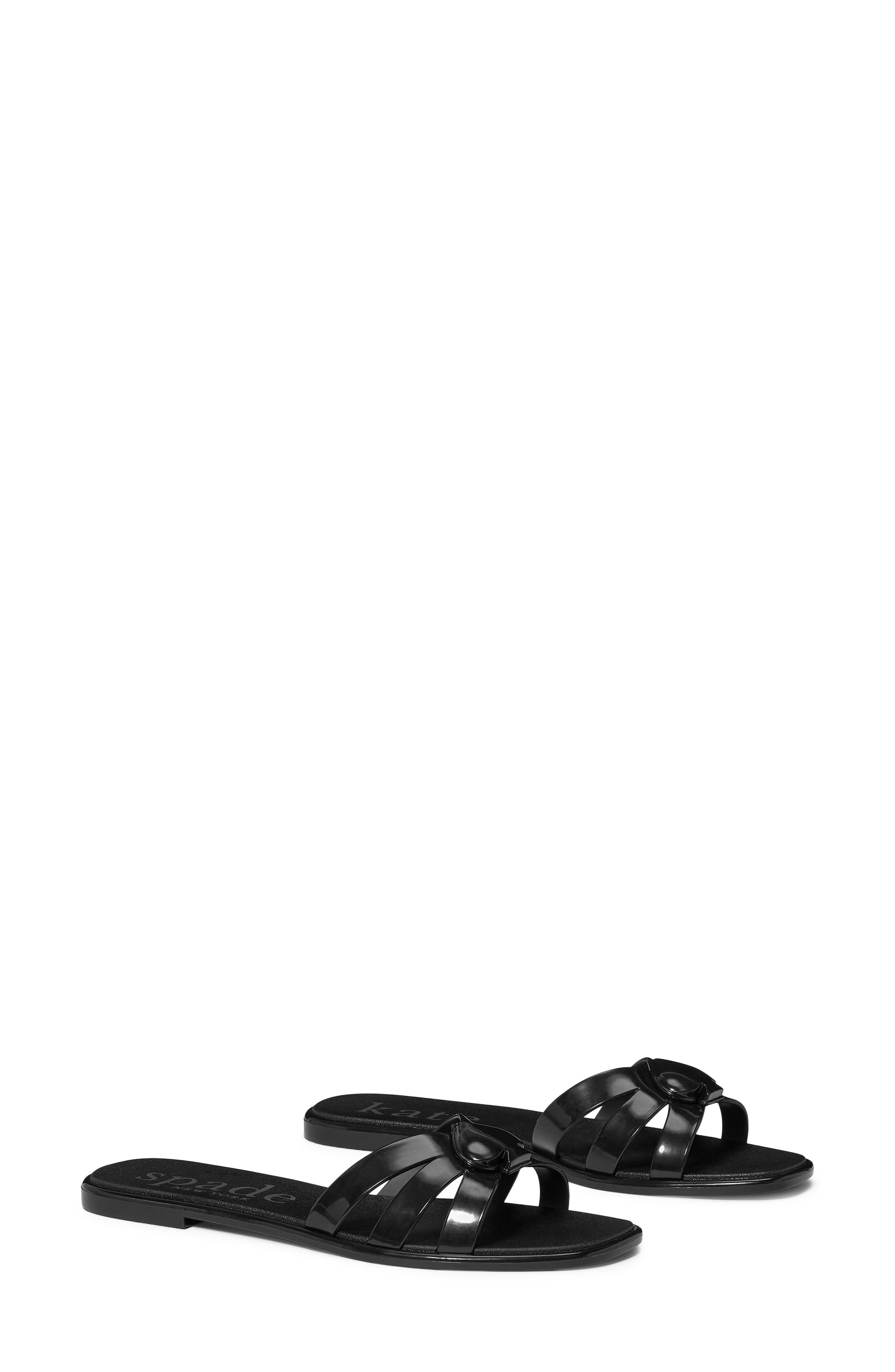 Kate Spade New York sculpted spade jelly slide sandal, Alternate, color, 