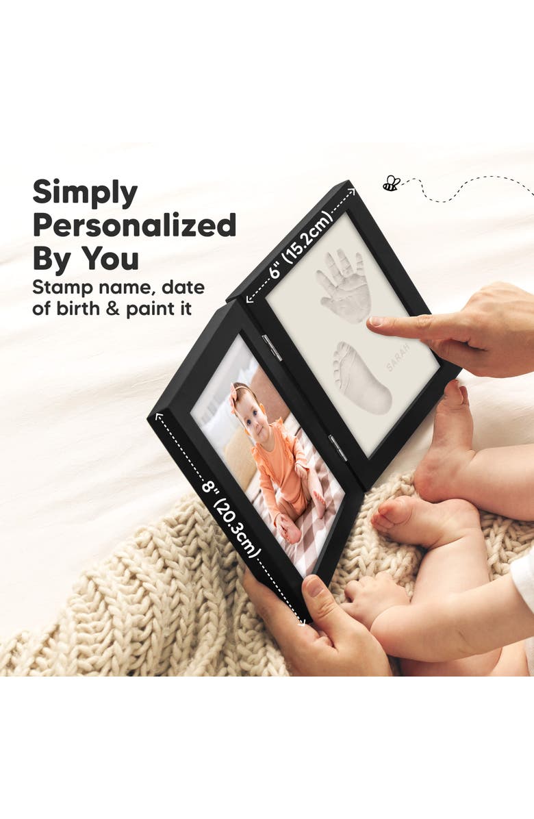 KeaBabies Rune Hand & Footprint Keepsake Frame, Alternate, color, Onyx Black