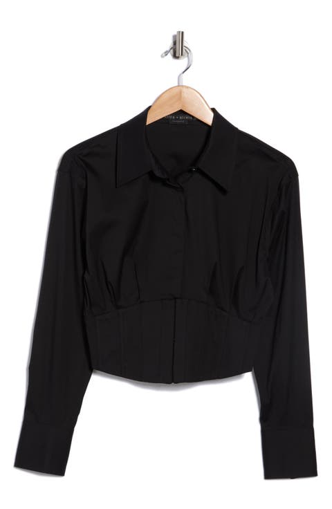 Edie Corset Button-Up Shirt