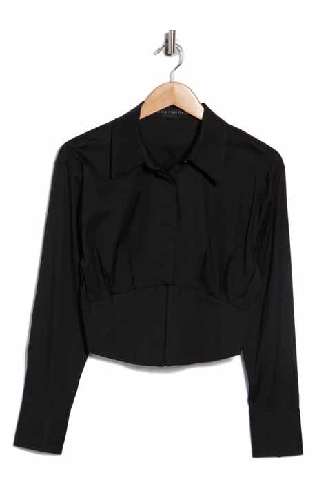 Alice + Olivia Edie Corset Button-Up Shirt