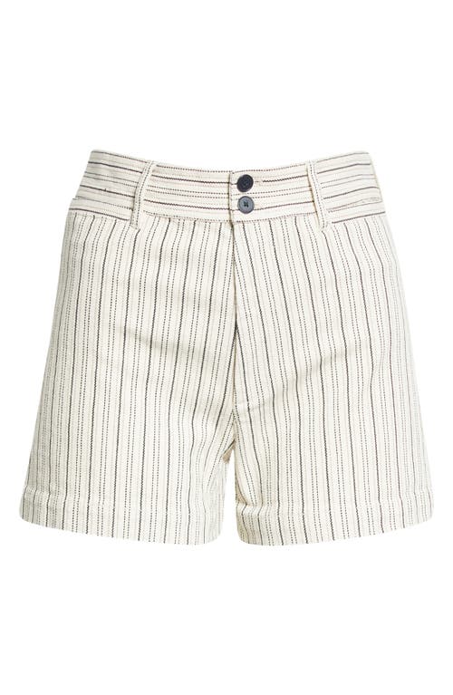 Rebecca Taylor Stripe Stretch Cotton High Waist Shorts