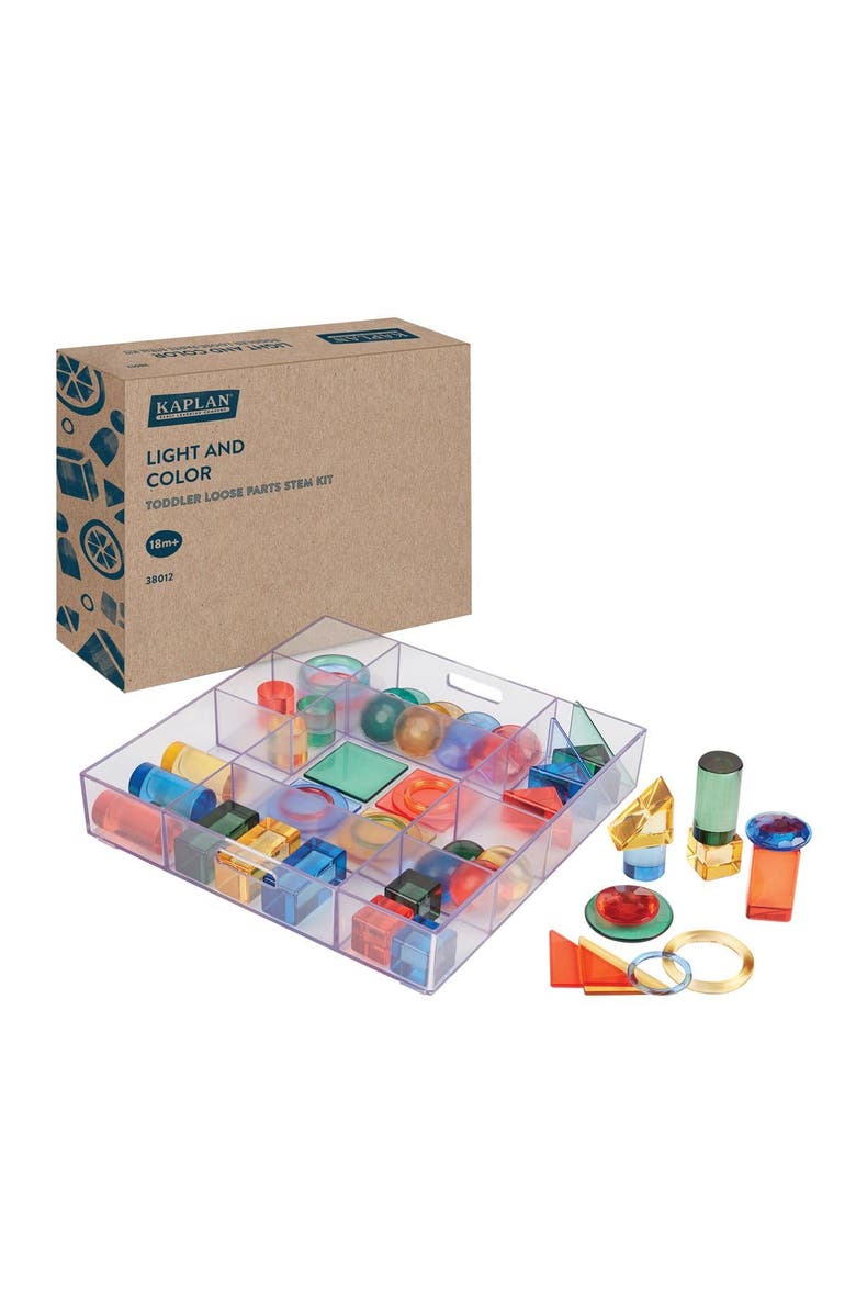 Kaplan Early Learning Company Light and Color Toddler Loose Parts STEM Kit, Main, color, Multicolored