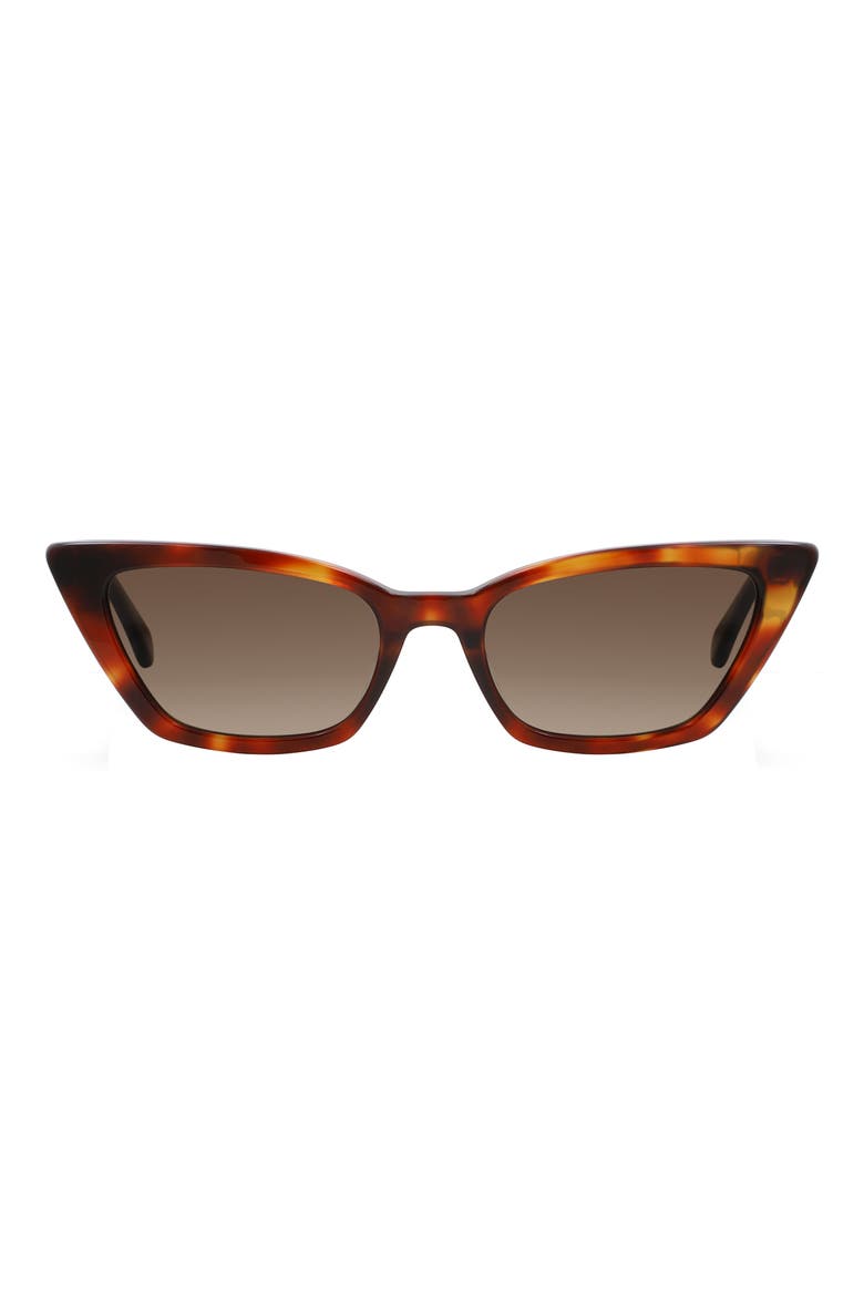 genell 52mm gradient cat eye sunglasses, Main, color, HAVANA/ BROWN SF