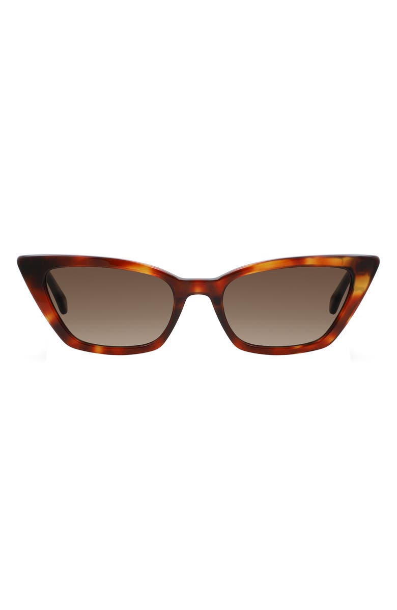 Kate Spade New York genell 52mm gradient cat eye sunglasses, Main, color, Havana/ Brown Sf