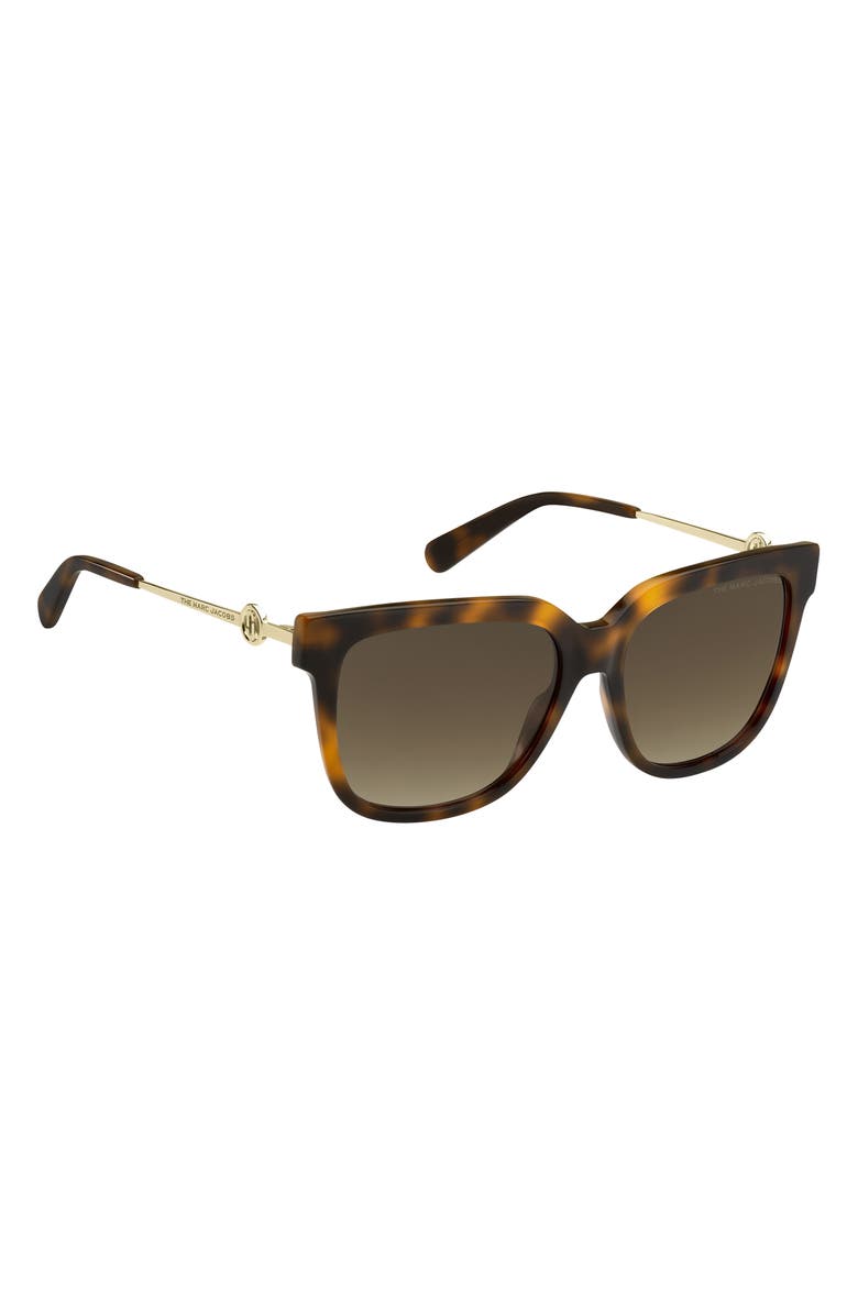Marc Jacobs 55mm Square Sunglasses, Alternate, color, Havana 2