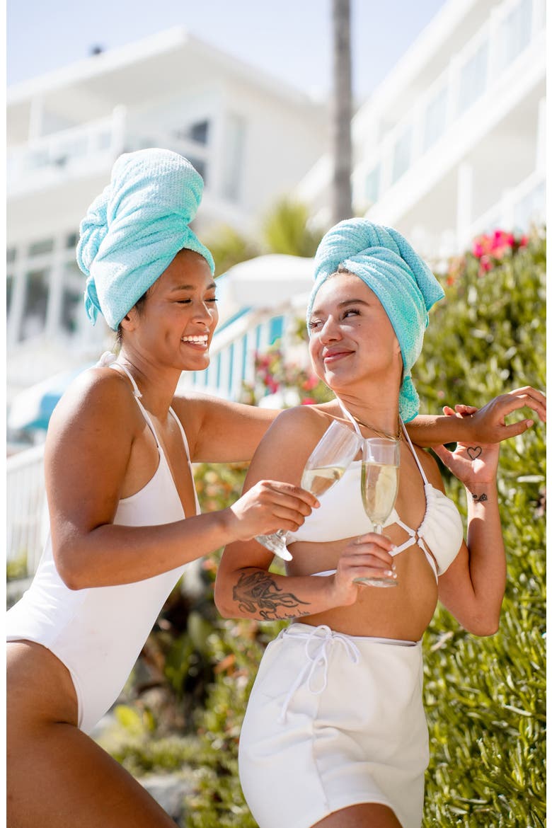 Hero Hair Towel Duo in Capri Blue $96 Value, Alternate, color, CAPRI BLUE