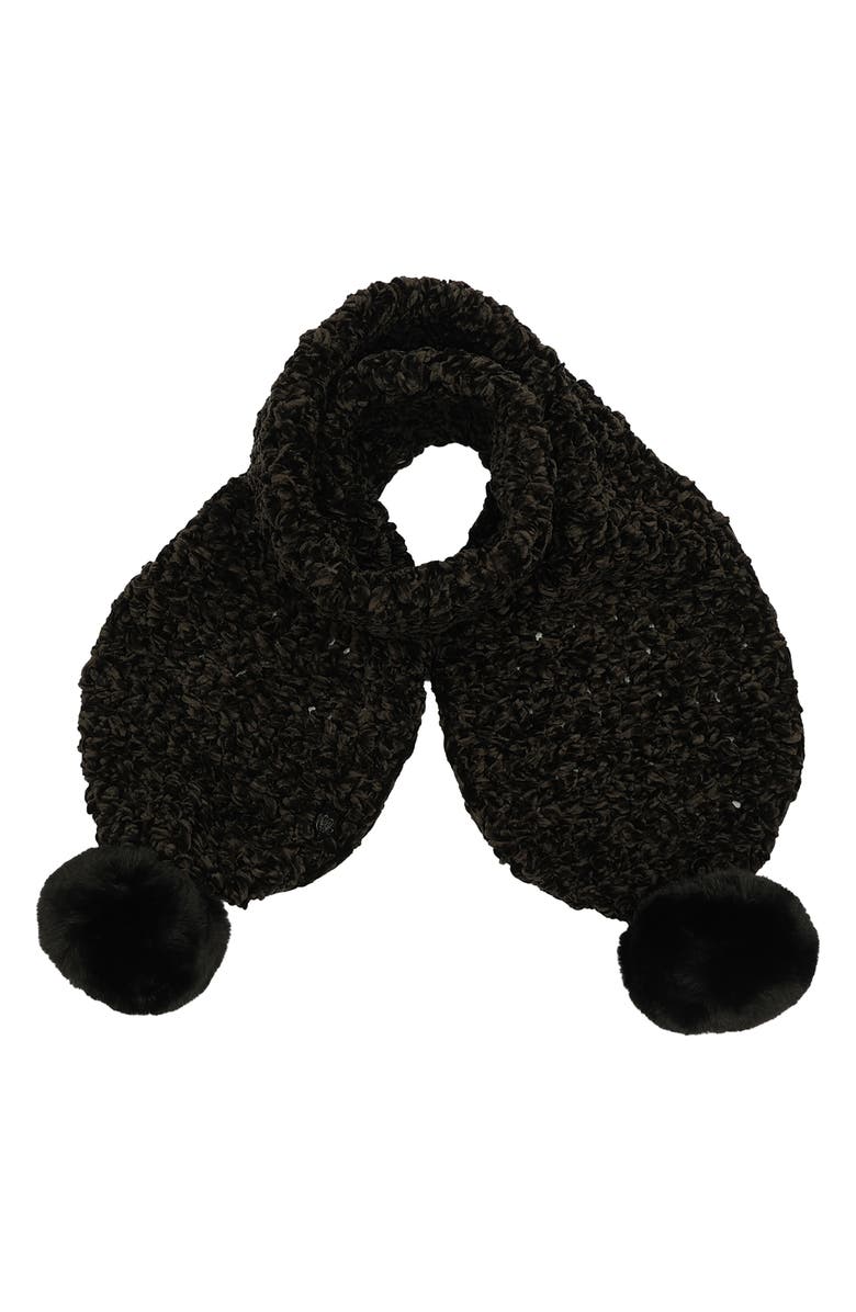 Kurt Geiger London Chunky Chenille Pompom Scarf, Main, color, 