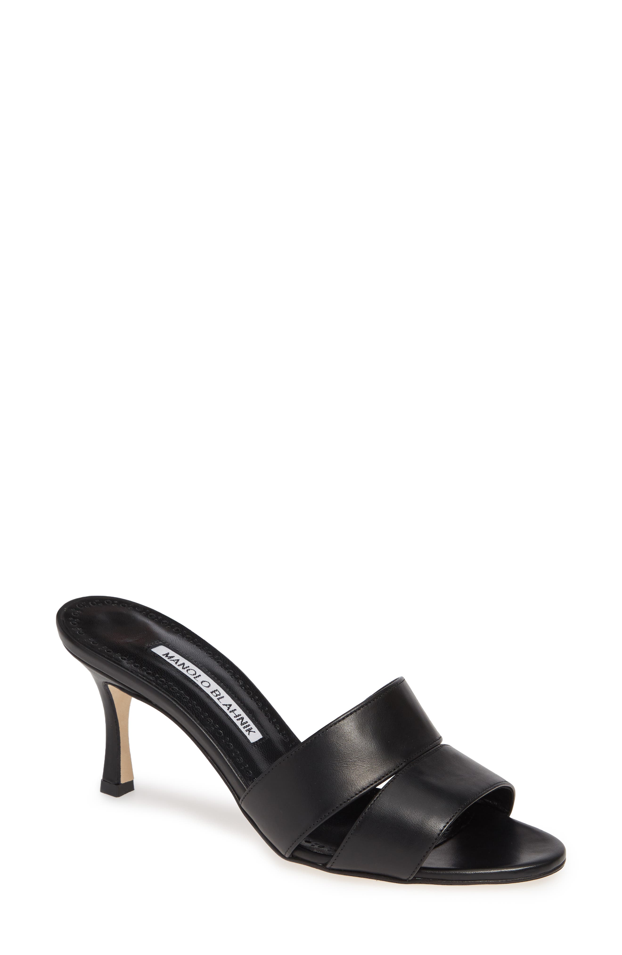 Iacopo Double Band Sandal, Main, color, BLACK LEATHER