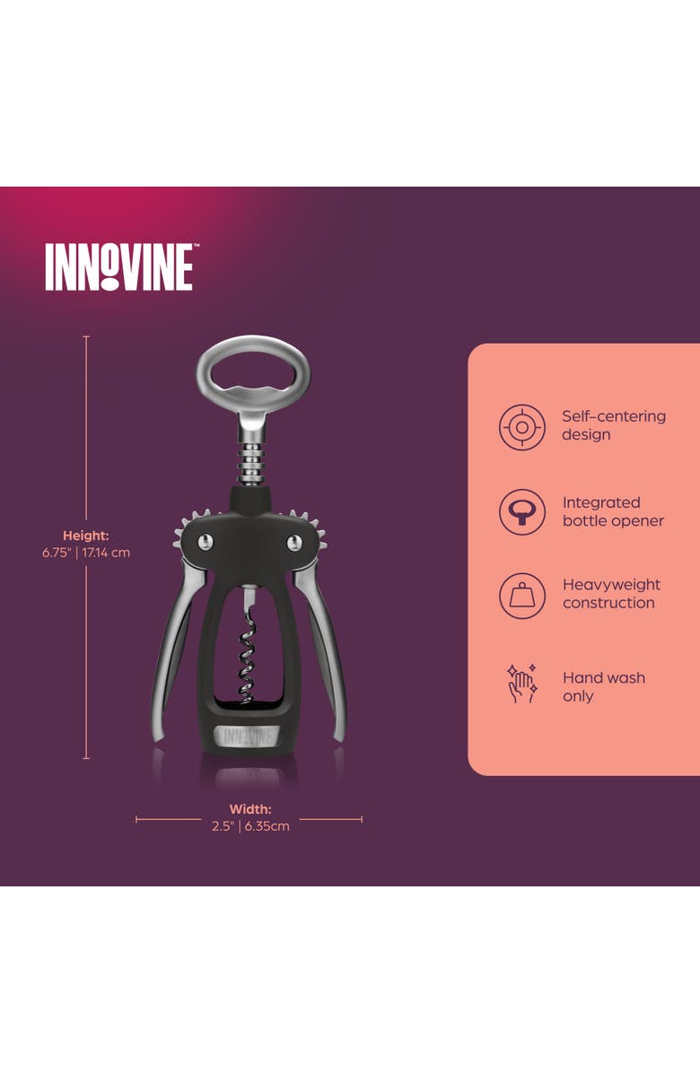 Innovine Double Lever Corkscrew, Alternate, color, Grey