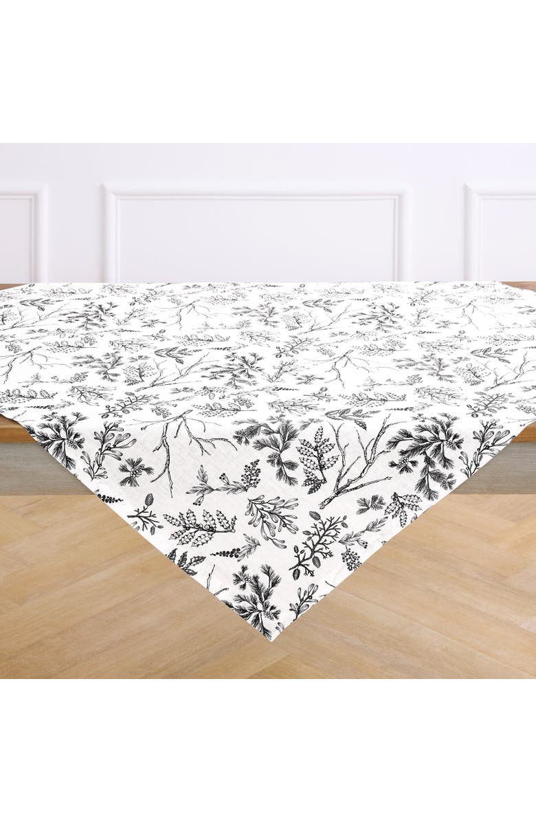 Solino Home Linen Table Throw - Winter Forest, 52" x 52", 52" x 52", Alternate, color, 