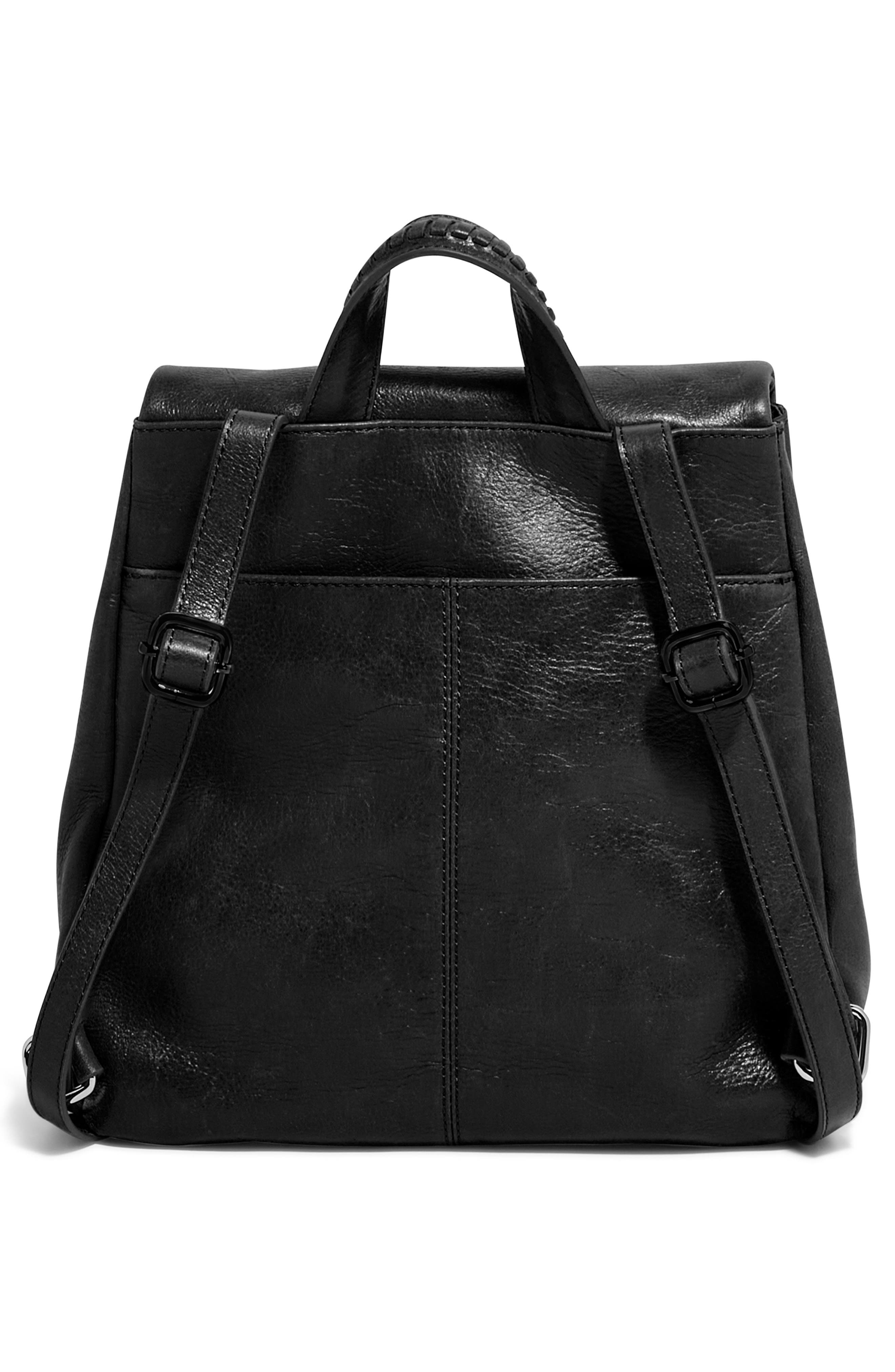 Bali Leather Backpack, Alternate, color, BLACK VINTAGE