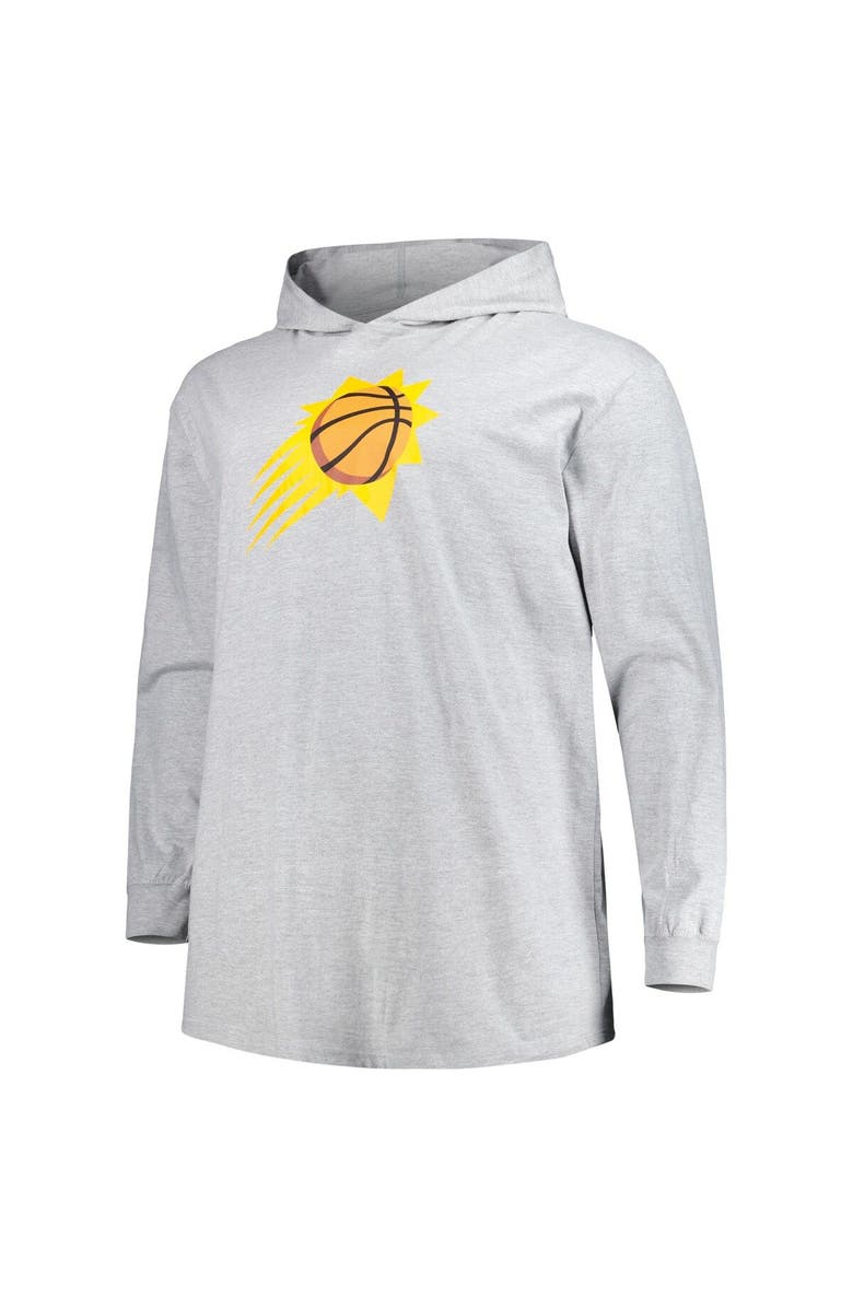 FANATICS Men's Fanatics Branded Heather Gray Phoenix Suns Big & Tall Pullover Hoodie, Alternate, color, Heather Gray
