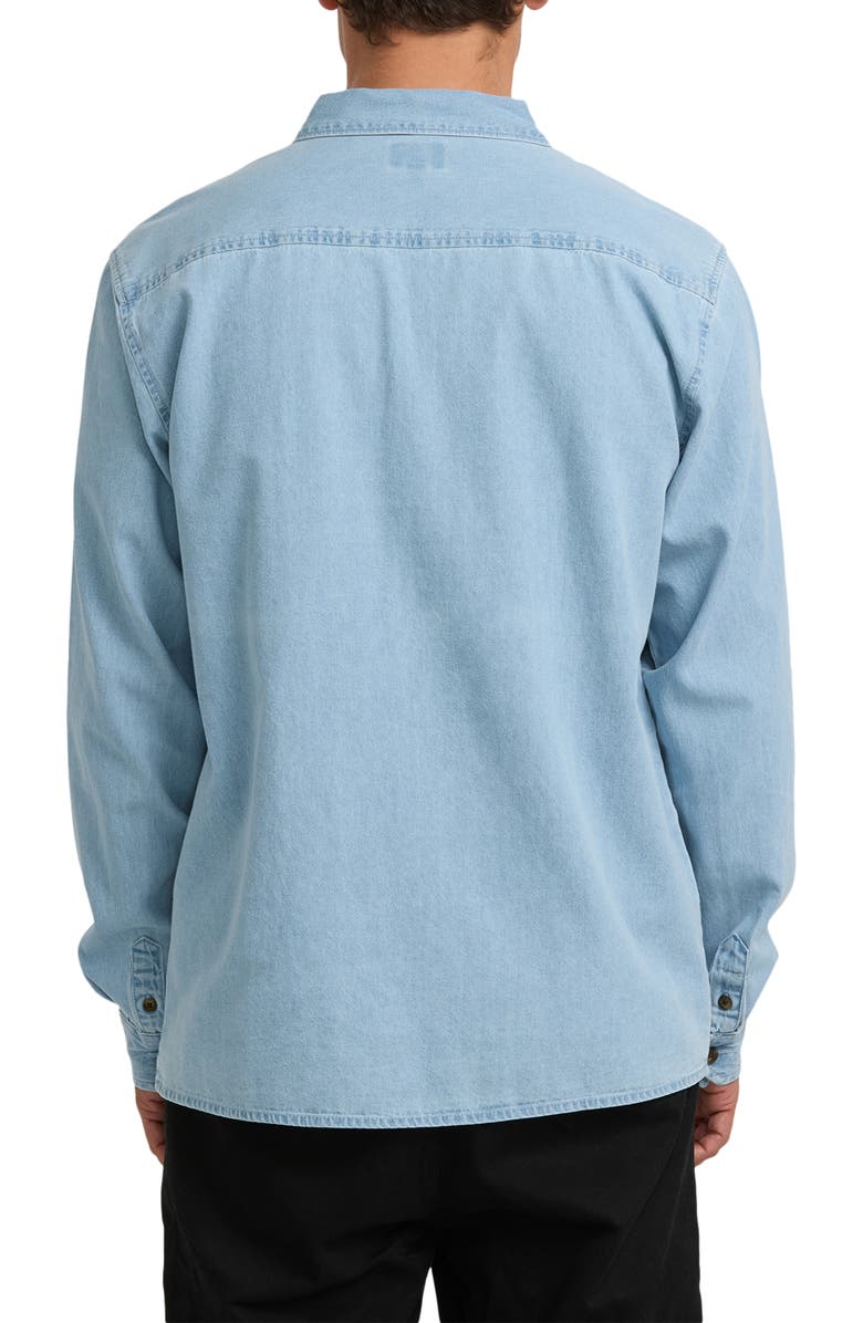 Billabong Bong Days Cotton Corduroy Button-Up Shirt, Alternate, color, Cool Blue