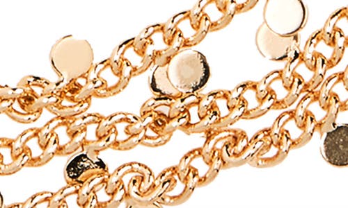 Open Edit Scattered Drops Layered Charm Necklace In Gold