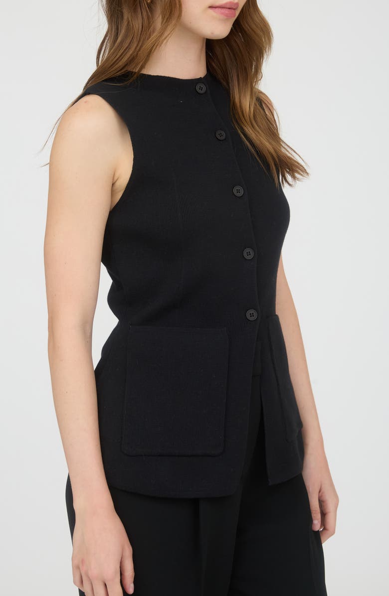 Blu Pepper Sweater Vest, Alternate, color, Black