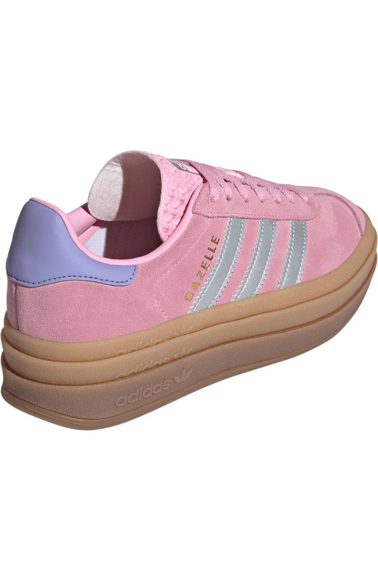 adidas Kids' Gazelle Bold Sneaker, Alternate, color, Trupnk/Sil