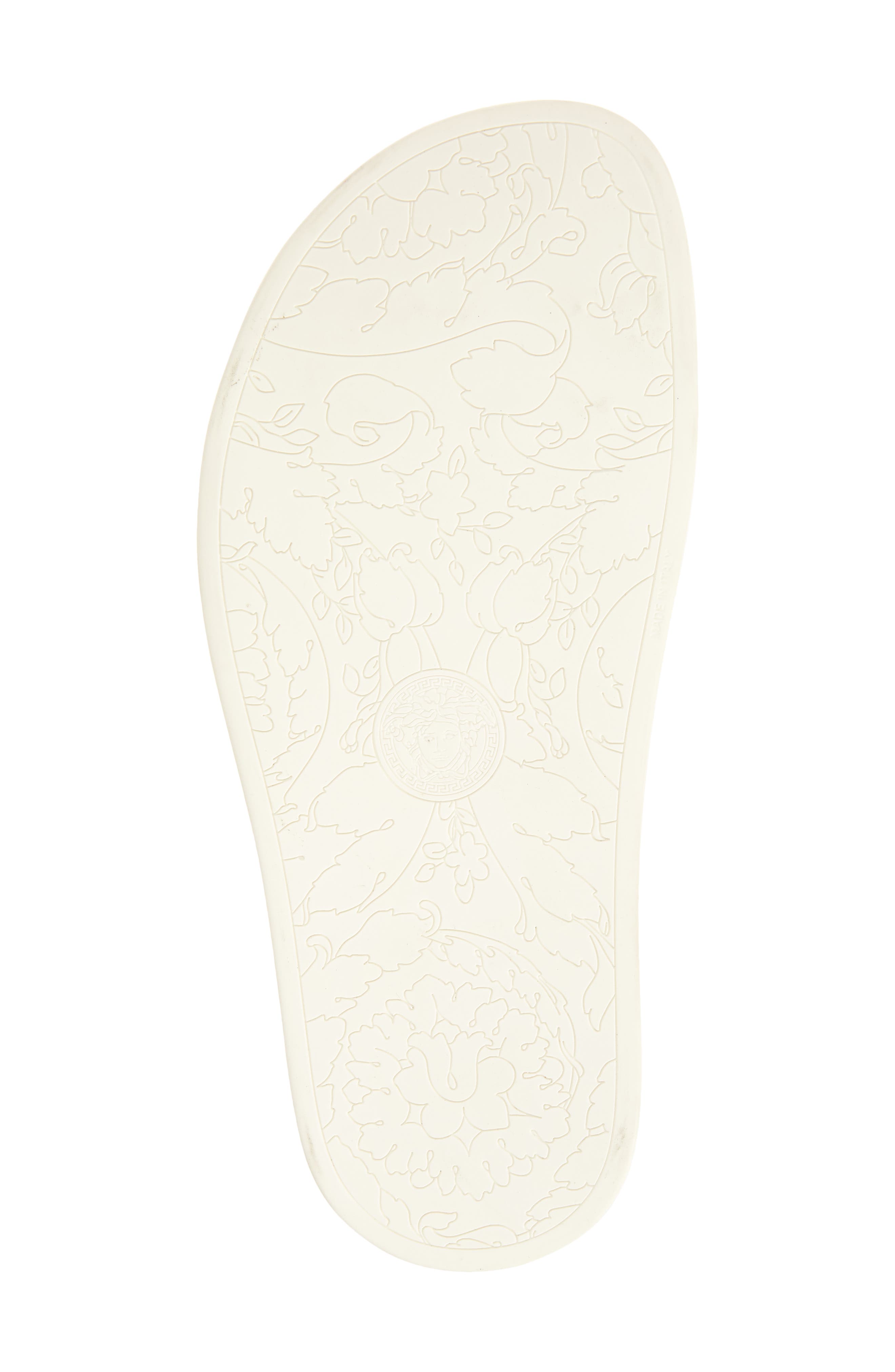 Medusa Slide Sandal, Alternate, color, WHITE- LIGHT GOLD
