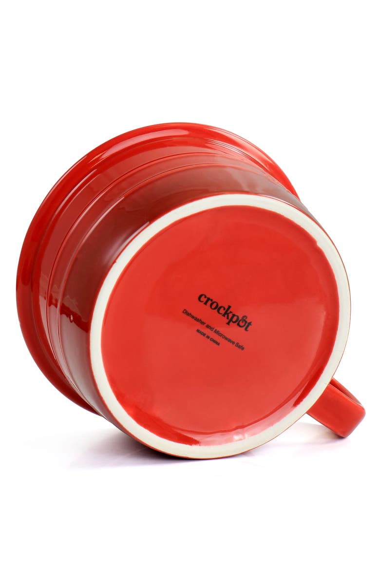 Crock-pot Appleton 24oz Stoneware 4 Piece Soup Mug Set, Alternate, color, Red