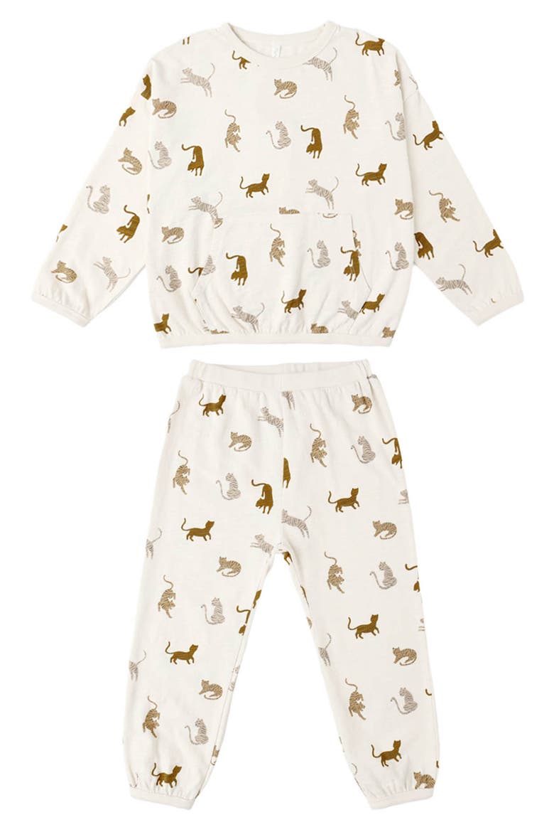 Tigers Sweatshirt & Sweatpants Set, Main, color, NATURAL