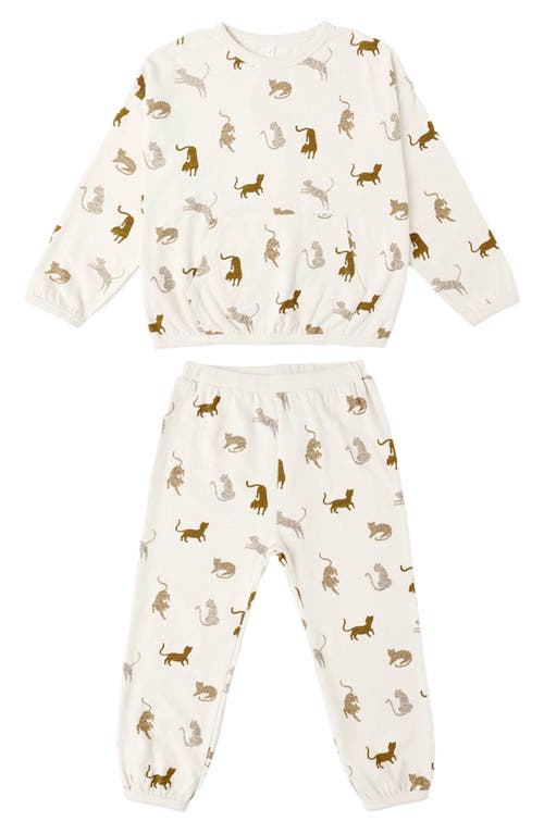 Rylee + Cru Tigers Sweatshirt & Sweatpants Set In White