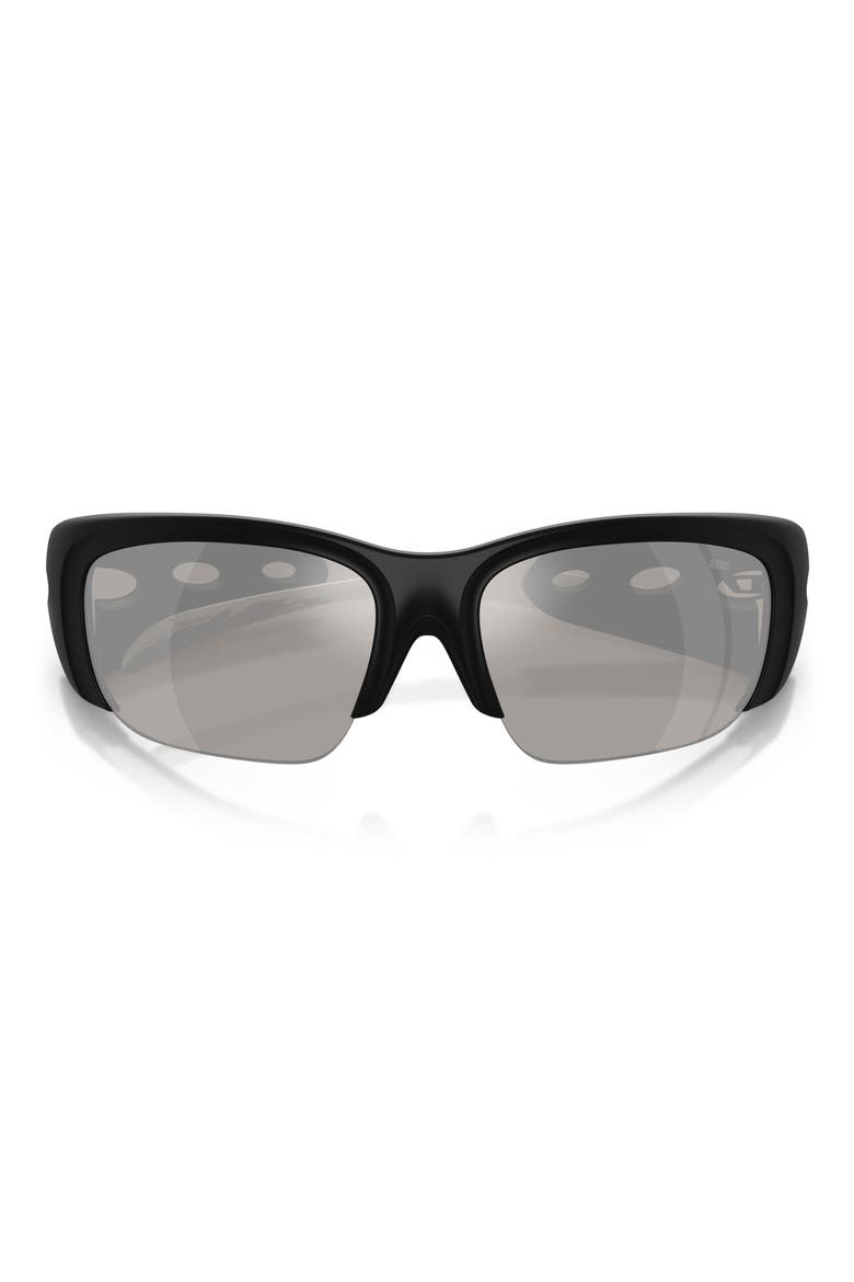 62mm Oversize Mirrored Pillow Sunglasses, Alternate, color, BLACK / GREY MIRROR SILVER