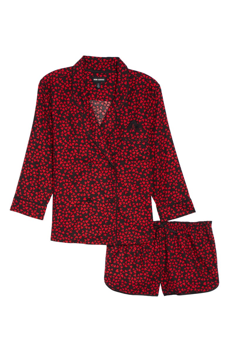 Room Service Pjs ROOM SERVICE Shorty Flannel Pajamas, Alternate, color, 