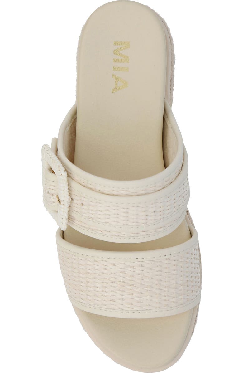 MIA Kylian Espadrille Platform Wedge Slide Sandal, Alternate, color, Bone
