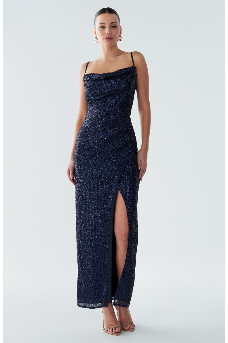 Indy Dress, Alternate, color, Navy Sequin
