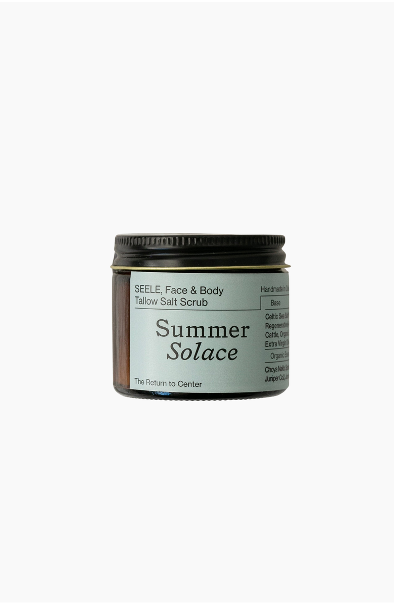Summer Solace Tallow SEELE Celtic Sea Salt Scrub Regenerative Tallow, Main, color, Amber / Dark Brown