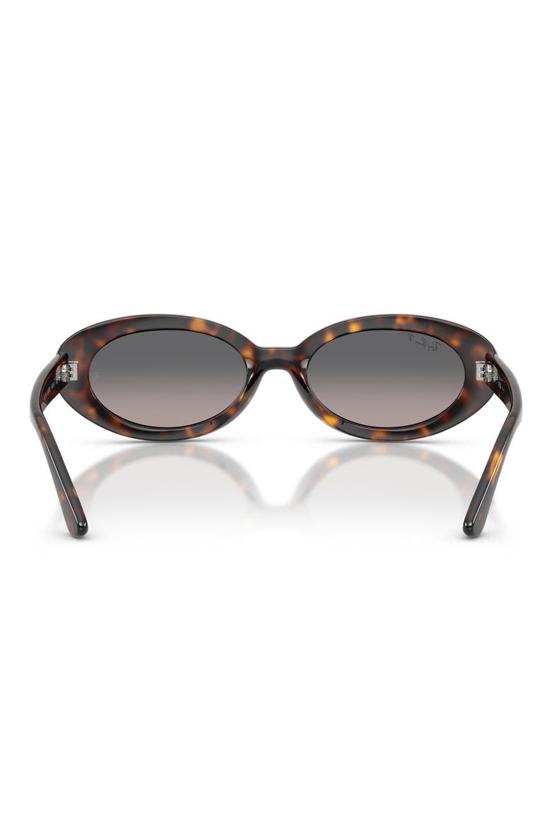 54mm Gradient Polarized Oval Sunglasses, Alternate, color, HAVANA / GREY GRADIENT POLAR